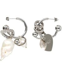Justine Clenquet - Aginese Pearl Hoop Earrings - Lyst
