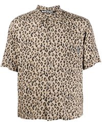 Palm Angels - Leopard-print Short-sleeve Shirt - Lyst