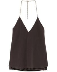 Sportmax - Spxpiombo V-Neck Chain-Strap Top - Lyst