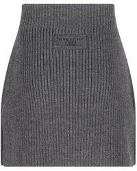 Givenchy - Ribbed-Knit Mini Skirt - Lyst