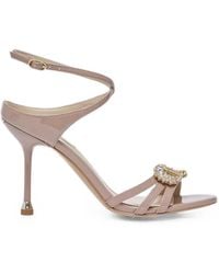 Liu Jo - Crystal-Embellished Leather Sandals - Lyst