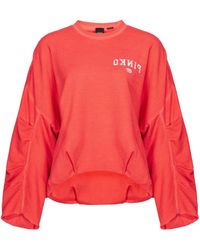 Pinko - Oversized Sweatshirt With Logo Print - Lyst