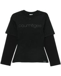 Courreges - Layered Cotton T-Shirt - Lyst