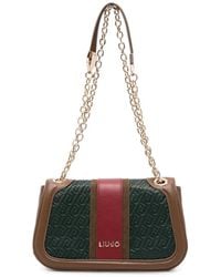 Liu Jo - Monogram-Embossed Panelled Shoulder Bag - Lyst