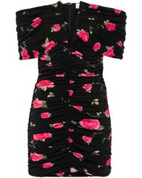 Magda Butrym - Draped Floral-Print Mini Dress - Lyst