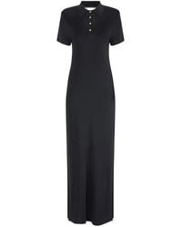 Elisabetta Franchi - Polo-Shirt Cut-Out Knit Maxi Dress - Lyst