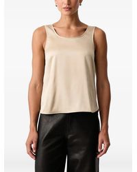 Mos Mosh - Satin-Finish Curved-Hem Top - Lyst