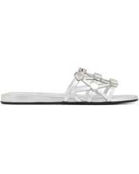 The Attico - Grid Studd-Embellished Sandals - Lyst