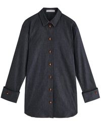 Palmer//Harding - Reflection Denim Blouse - Lyst