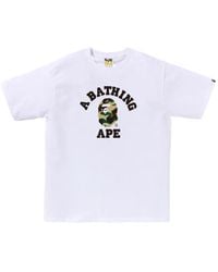 A Bathing Ape - Camo College T-Shirt - Lyst