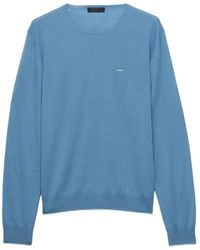 Prada - Pull En Laine Fine À Col Rond - Lyst