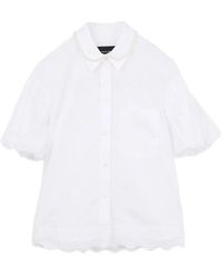 Simone Rocha - Chemise En Broderie Anglaise À Manches Bouffantes - Lyst