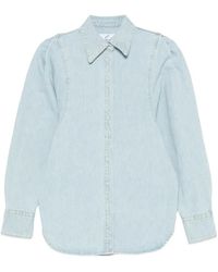 BITE STUDIOS - Puff-Sleeve Denim Shirt - Lyst