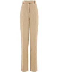 Ferragamo - Sand Tailored Trousers - Lyst