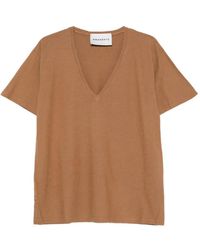 Amaranto - V-Neck Short-Sleeve T-Shirt - Lyst