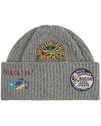Polo Ralph Lauren - Patch-Detail Ribbed-Knit Beanie - Lyst