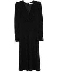 Alessandra Rich - Abito Midi Con Scollo A V - Lyst