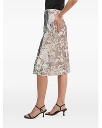 Ouí - Sequin-Embellished Midi Skirt - Lyst