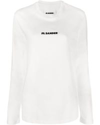Jil Sander - Sweatshirt mit Logo-Print - Lyst