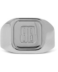 Balenciaga - Bague Nano Signet À Logo - Lyst
