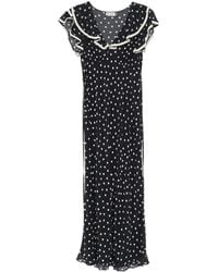 RIXO London - Beyhea Polka-Dot Ruffled Maxi Dress - Lyst