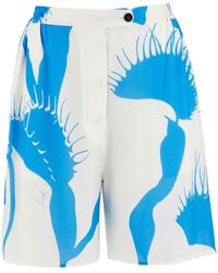Ferragamo - Venus-print High-waisted Bermuda Shorts - Lyst