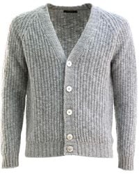 Zanone - Ribbed V-Neck Cardigan - Lyst