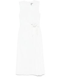 Nissa - Pleat-Detailed Midi Dress - Lyst