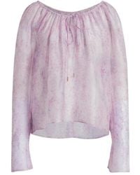 Alberta Ferretti - Bluse mit Blumen-Print - Lyst