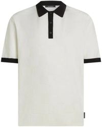 KARL LAGERFELD - Monogram Checked Polo Shirt - Lyst