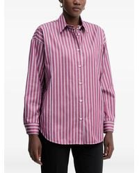 SIMONA CORSELLINI - Striped Buttoned Shirt - Lyst
