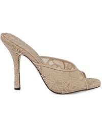 Ermanno Scervino - 110Mm Lace-Overlay Open-Toe Heeled Sandals - Lyst