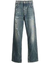 Rhude - Distressed Wide-leg Jeans - Lyst