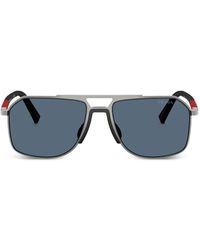 Prada - Geometric-Frame Double-Bridge Sunglasses - Lyst