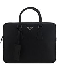 Prada - Portadocumenti Con Logo - Lyst
