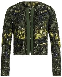Elie Saab - Chaqueta Con Cuentas Bordadas - Lyst