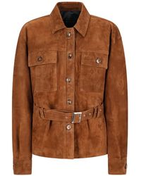 Alessandra Rich - Belted Suede Jacket - Lyst