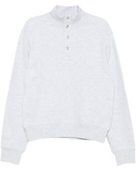Entire studios - Button-Up High-Neck Sweatshirt - Lyst