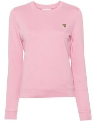 Maison Kitsuné - Fox Head Cotton Sweatshirt - Lyst