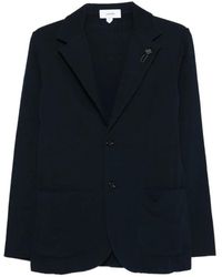 Lardini - Brooch Knit Blazer - Lyst