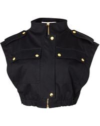 Carolina Herrera - Zip-Up Cropped Cargo Gilet - Lyst