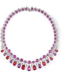 Anabela Chan - 18K Tutti Frutti Multi-Stone Necklace - Lyst