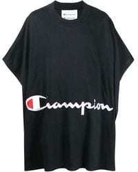 ANREALAGE X Champion Deconstructed T-shirt - Black