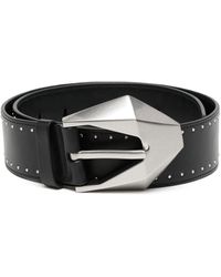 Ports 1961 - Studded Leather Buckle Belt - Lyst