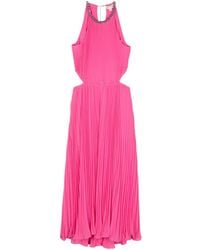 MICHAEL Michael Kors - Plissé Midi-Jurk - Lyst