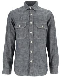 Tela Genova - Emilio Raw Chambray Shirt Jacket - Lyst