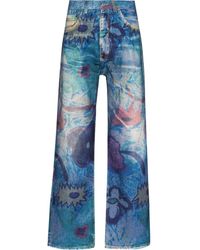 Our Legacy - Gerade Jeans mit grafischem Print - Lyst