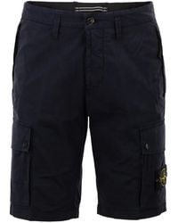 Stone Island - Bermuda À Poches Cargo - Lyst