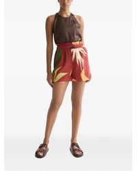 Scotch & Soda - Abstract-Print Paperbag-Waist Shorts - Lyst