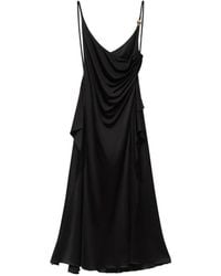 Versace - Drapiertes Kleid Mit Medusa Beschlägen - Lyst